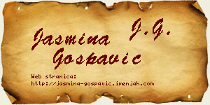 Jasmina Gospavić vizit kartica